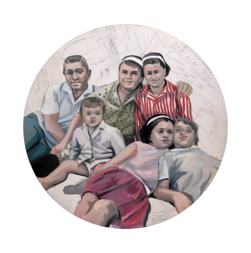 Happy Family 100cm mixed medium on canvas 2019