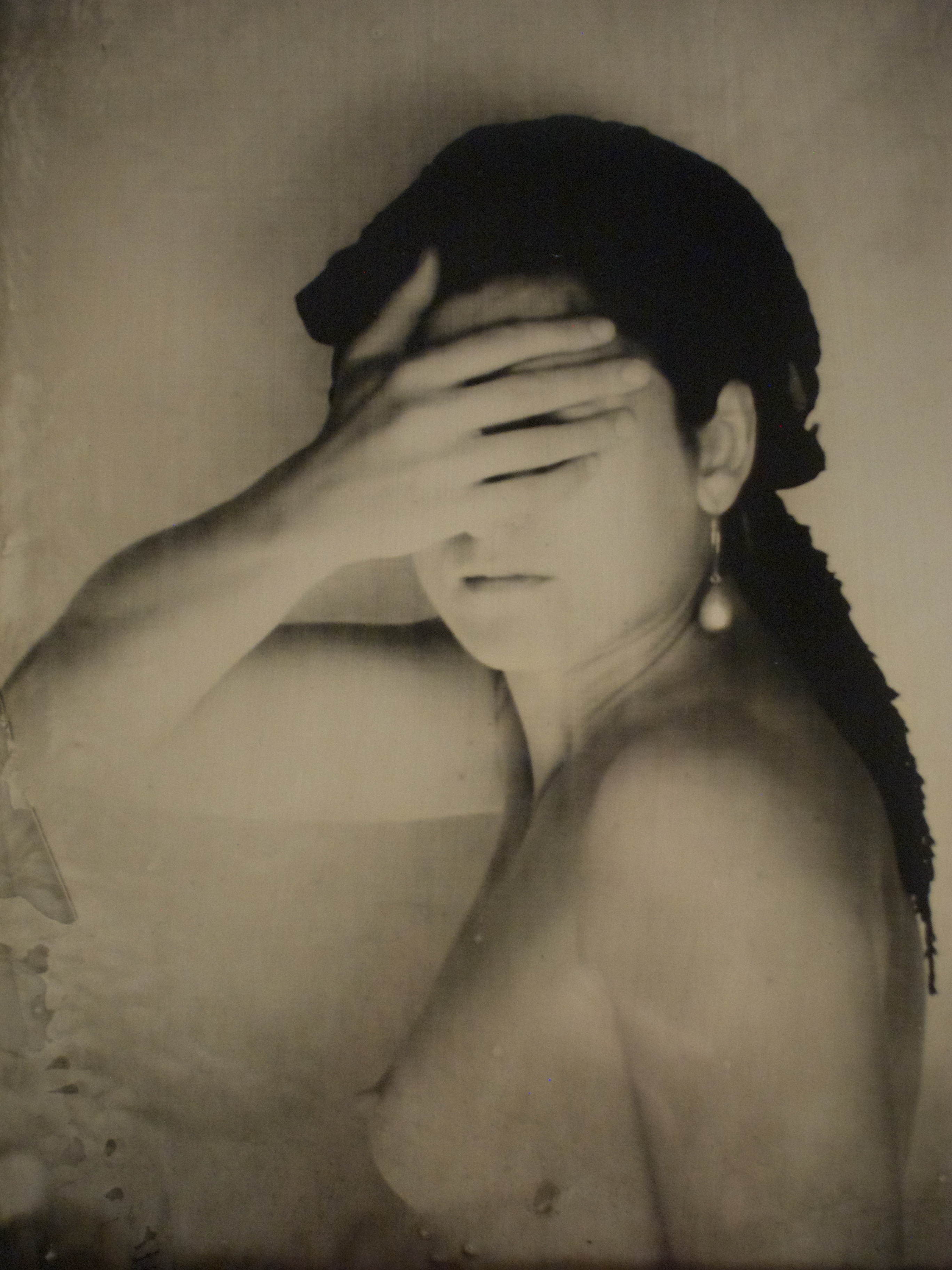 Laura Ellenberger, Untitled, 2016, tintype, 25 x 20 cm.