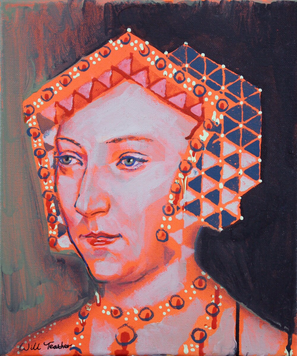 jane seymour (after holbien) - acrylic on canvas-30x25cm - £485